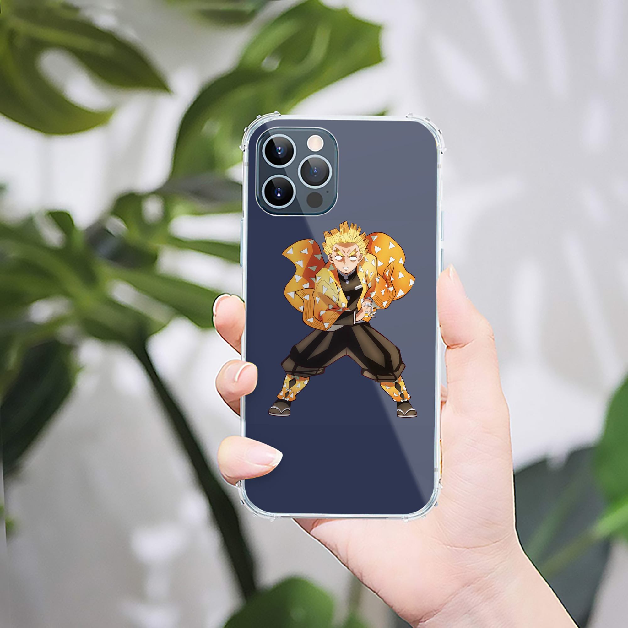 （画像用） 鬼滅の刃（きめつのやいば）我妻 善逸／あがつま ぜんいつ Agatsuma Zenitsu 【iPhone 12シリーズ対応】透明スマホケース（クリアソフトケース）
